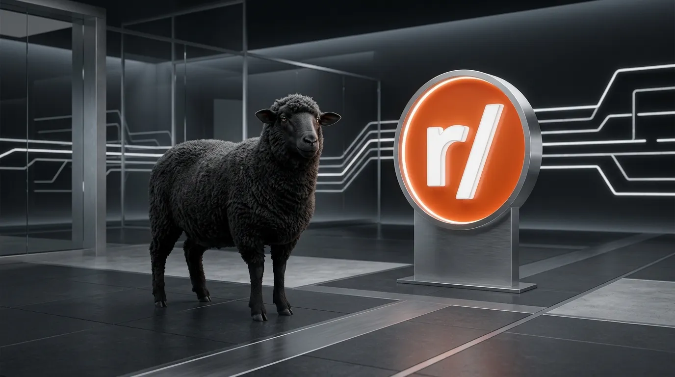 Black Sheep Agentur neben Reddit Logo als Symbol für SEO und GEO Strategie mit Fokus auf Reddit als Ranking-Faktor